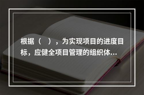 根据（　），为实现项目的进度目标，应健全项目管理的组织体系。