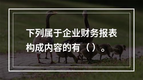 下列属于企业财务报表构成内容的有（ ）。