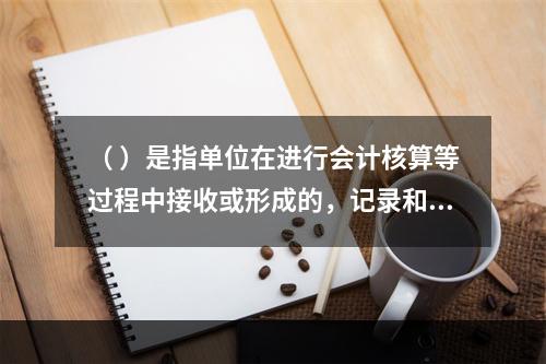 （ ）是指单位在进行会计核算等过程中接收或形成的，记录和反映