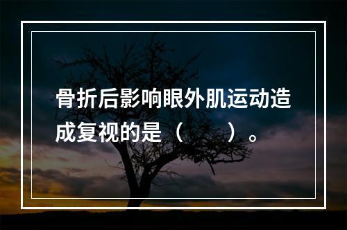 骨折后影响眼外肌运动造成复视的是（　　）。