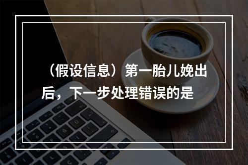 （假设信息）第一胎儿娩出后，下一步处理错误的是