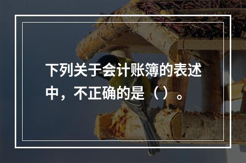 下列关于会计账簿的表述中，不正确的是（ ）。