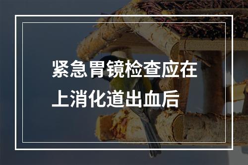 紧急胃镜检查应在上消化道出血后