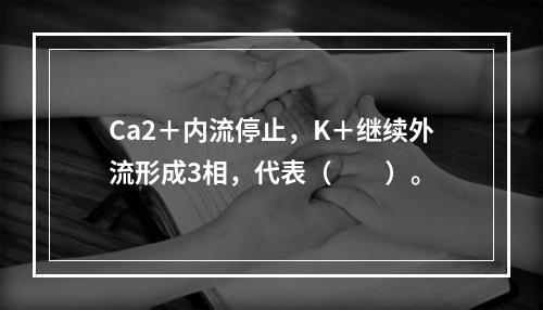 Ca2＋内流停止，K＋继续外流形成3相，代表（　　）。