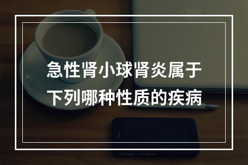 急性肾小球肾炎属于下列哪种性质的疾病