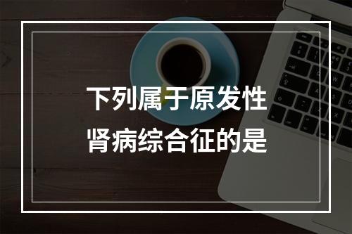 下列属于原发性肾病综合征的是