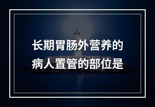 长期胃肠外营养的病人置管的部位是