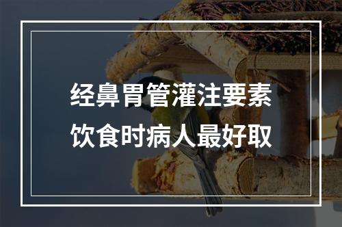 经鼻胃管灌注要素饮食时病人最好取