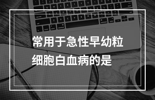 常用于急性早幼粒细胞白血病的是