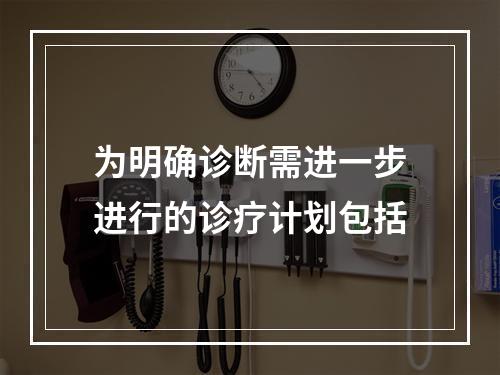 为明确诊断需进一步进行的诊疗计划包括