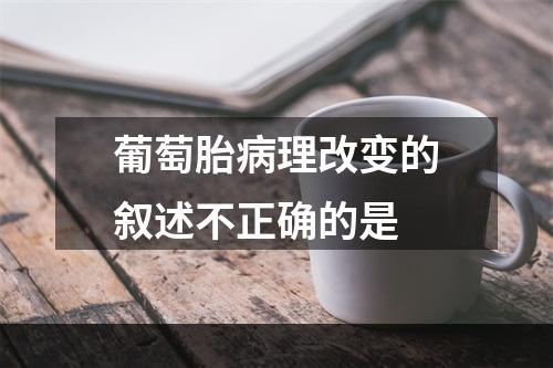 葡萄胎病理改变的叙述不正确的是