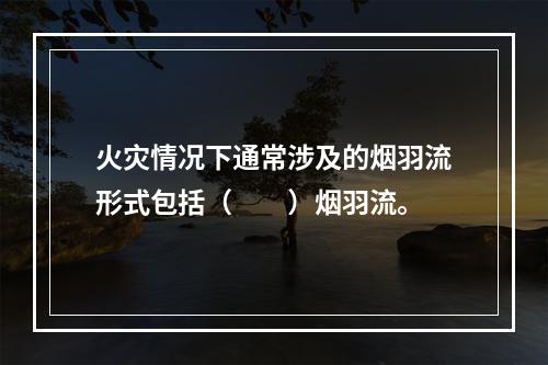 火灾情况下通常涉及的烟羽流形式包括（　　）烟羽流。