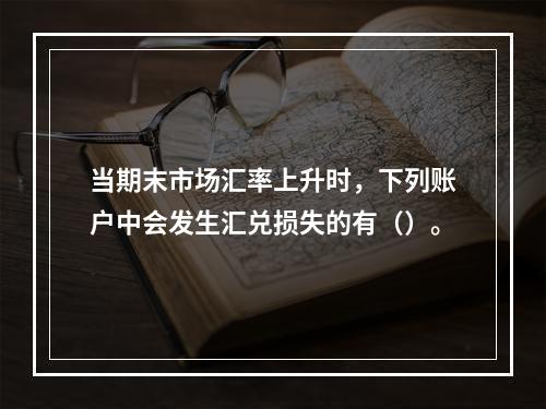 当期末市场汇率上升时，下列账户中会发生汇兑损失的有（）。