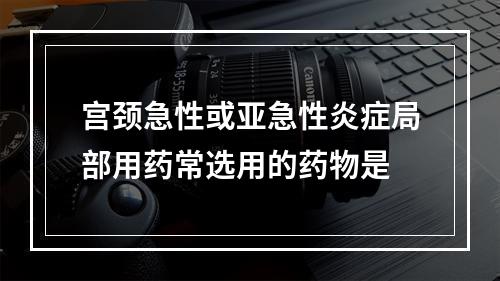 宫颈急性或亚急性炎症局部用药常选用的药物是