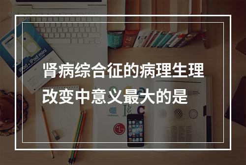 肾病综合征的病理生理改变中意义最大的是