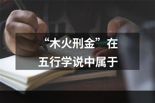 “木火刑金”在五行学说中属于