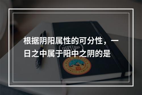 根据阴阳属性的可分性，一日之中属于阳中之阴的是