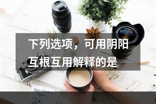 下列选项，可用阴阳互根互用解释的是