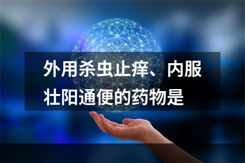 外用杀虫止痒、内服壮阳通便的药物是