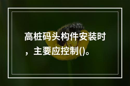 高桩码头构件安装时，主要应控制()。