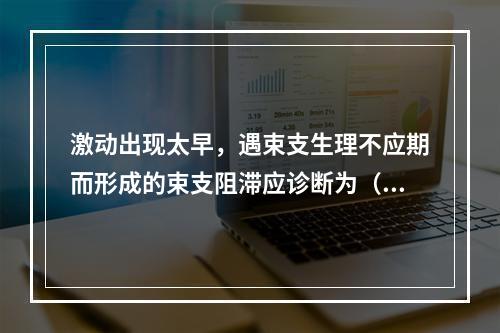 激动出现太早，遇束支生理不应期而形成的束支阻滞应诊断为（　　