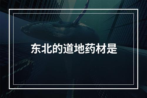 东北的道地药材是