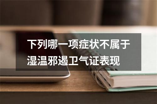 下列哪一项症状不属于湿温邪遏卫气证表现