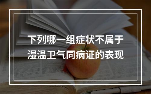 下列哪一组症状不属于湿温卫气同病证的表现