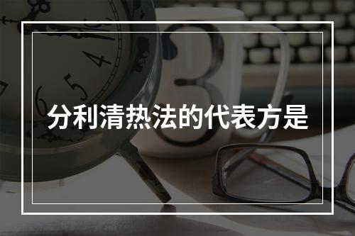 分利清热法的代表方是