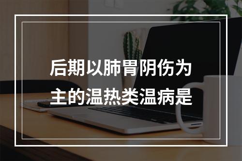 后期以肺胃阴伤为主的温热类温病是