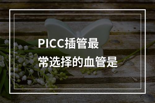 PICC插管最常选择的血管是