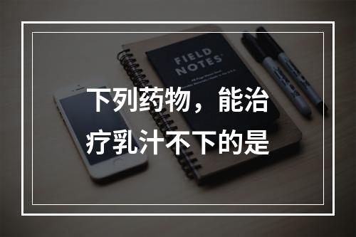 下列药物，能治疗乳汁不下的是