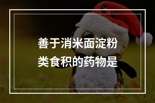 善于消米面淀粉类食积的药物是