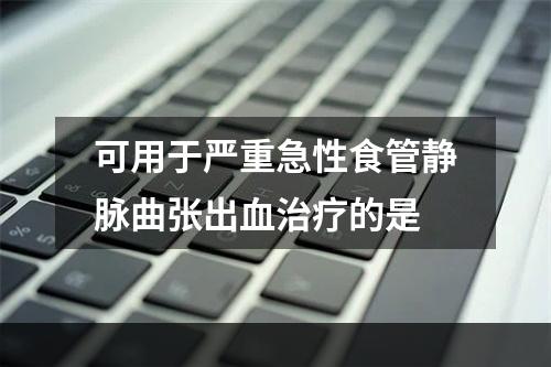 可用于严重急性食管静脉曲张出血治疗的是