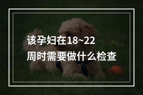 该孕妇在18~22周时需要做什么检查