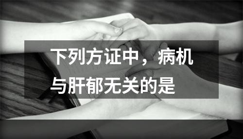 下列方证中，病机与肝郁无关的是