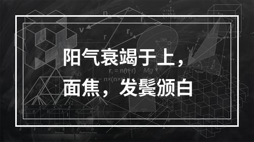 阳气衰竭于上，面焦，发鬓颁白