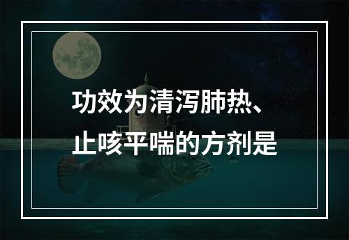 功效为清泻肺热、止咳平喘的方剂是