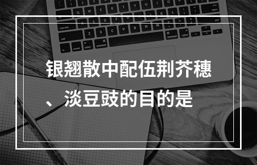 银翘散中配伍荆芥穗、淡豆豉的目的是