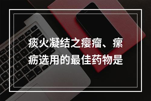 痰火凝结之瘿瘤、瘰疬选用的最佳药物是