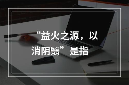 “益火之源，以消阴翳”是指