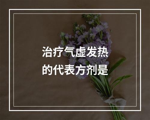 治疗气虚发热的代表方剂是