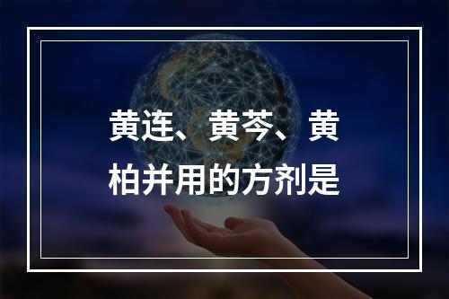 黄连、黄芩、黄柏并用的方剂是