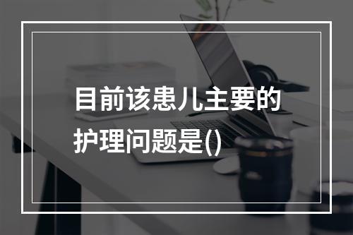 目前该患儿主要的护理问题是()