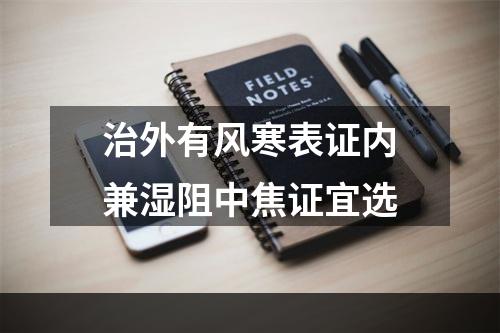 治外有风寒表证内兼湿阻中焦证宜选