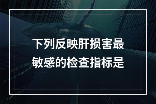 下列反映肝损害最敏感的检查指标是