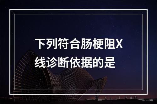 下列符合肠梗阻X线诊断依据的是