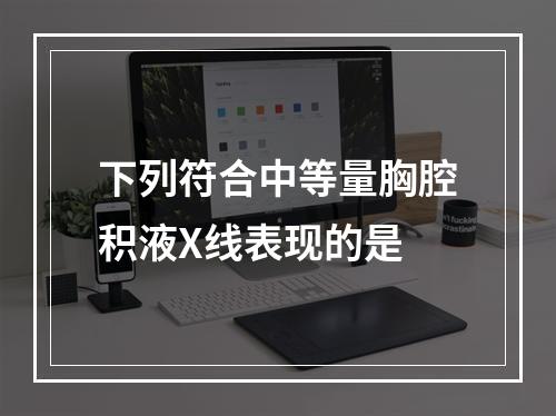 下列符合中等量胸腔积液X线表现的是