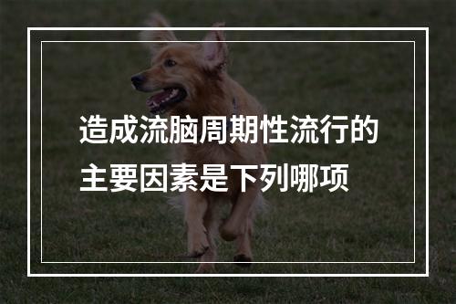 造成流脑周期性流行的主要因素是下列哪项