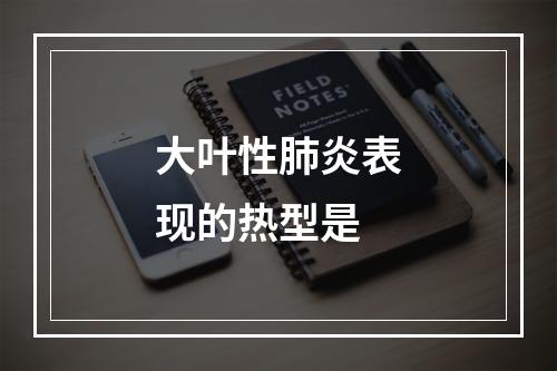 大叶性肺炎表现的热型是